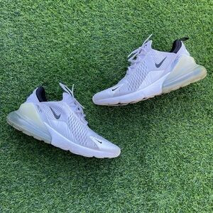 Nike White and Black Air Max 270 Sneakers